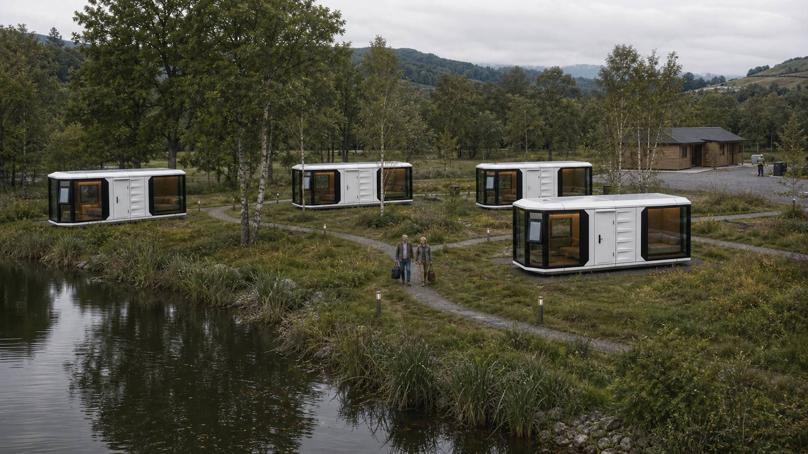 Illustrative multi-unit lakeside hospitality concept